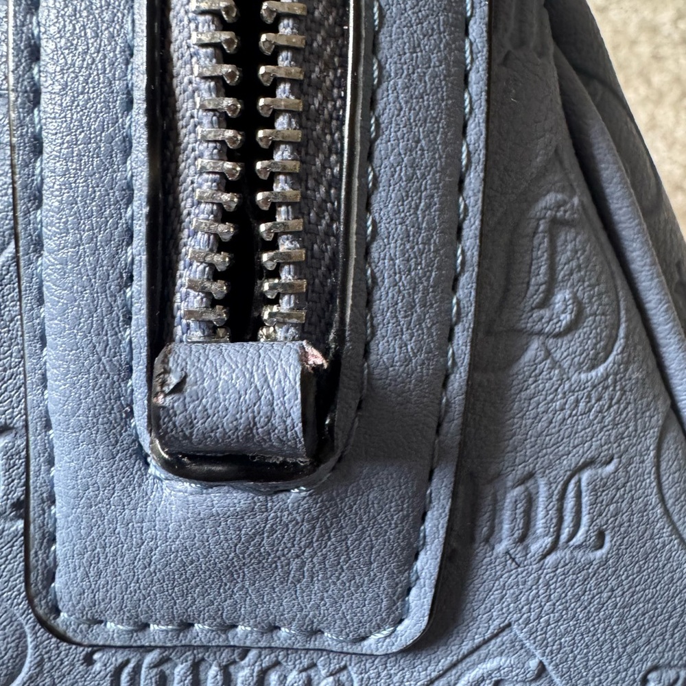 Juicy Couture Embossed Blue Satchel - Picture 10 of 13